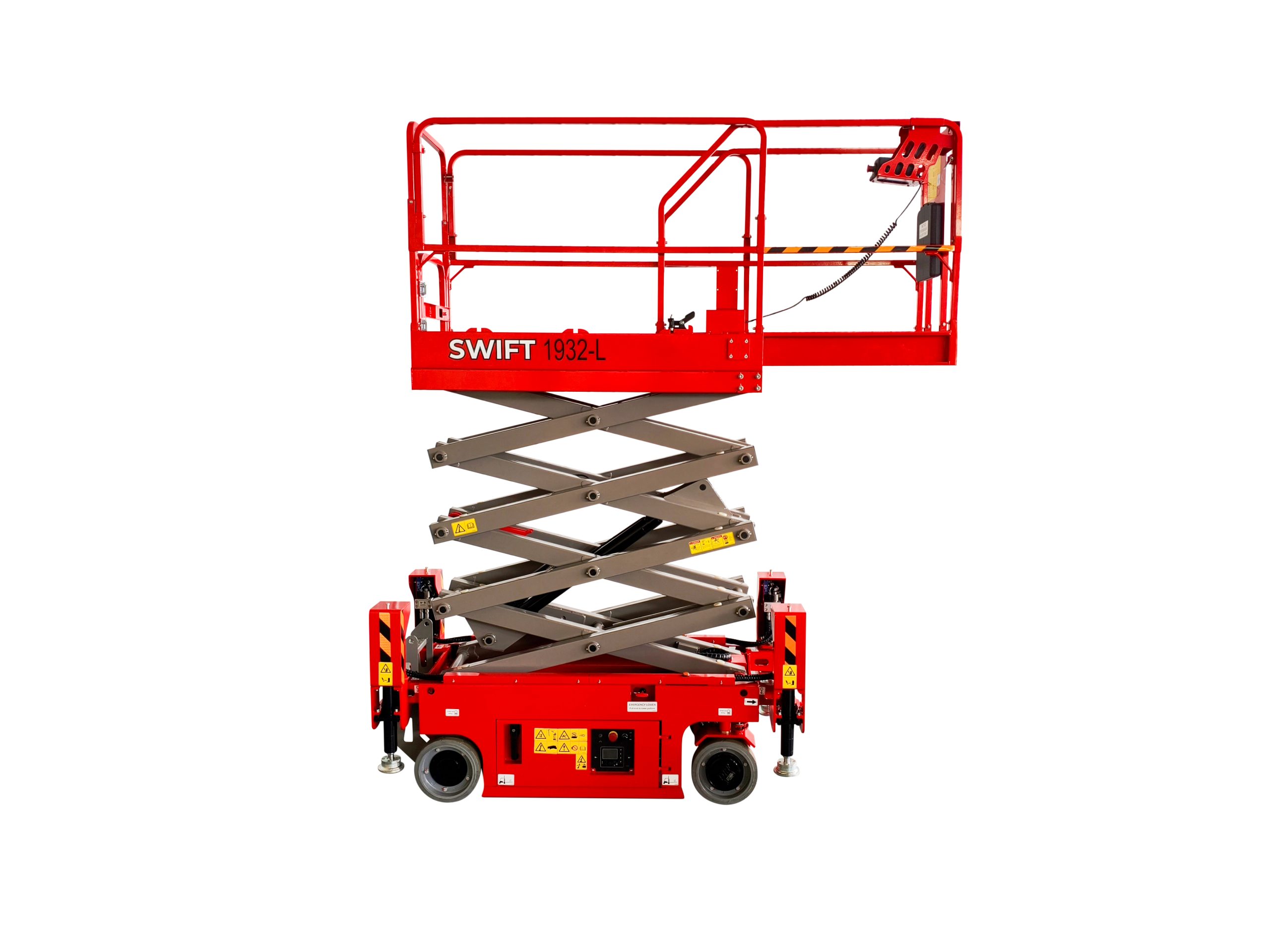 Swift 1932-L 19ft Wheeled Scissor Lift with Outriggers