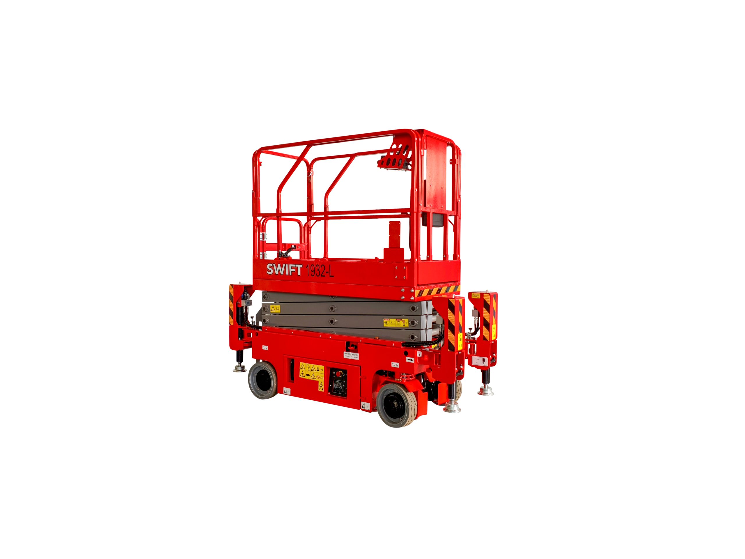Swift 1932-L 19ft Wheeled Scissor Lift with Outriggers