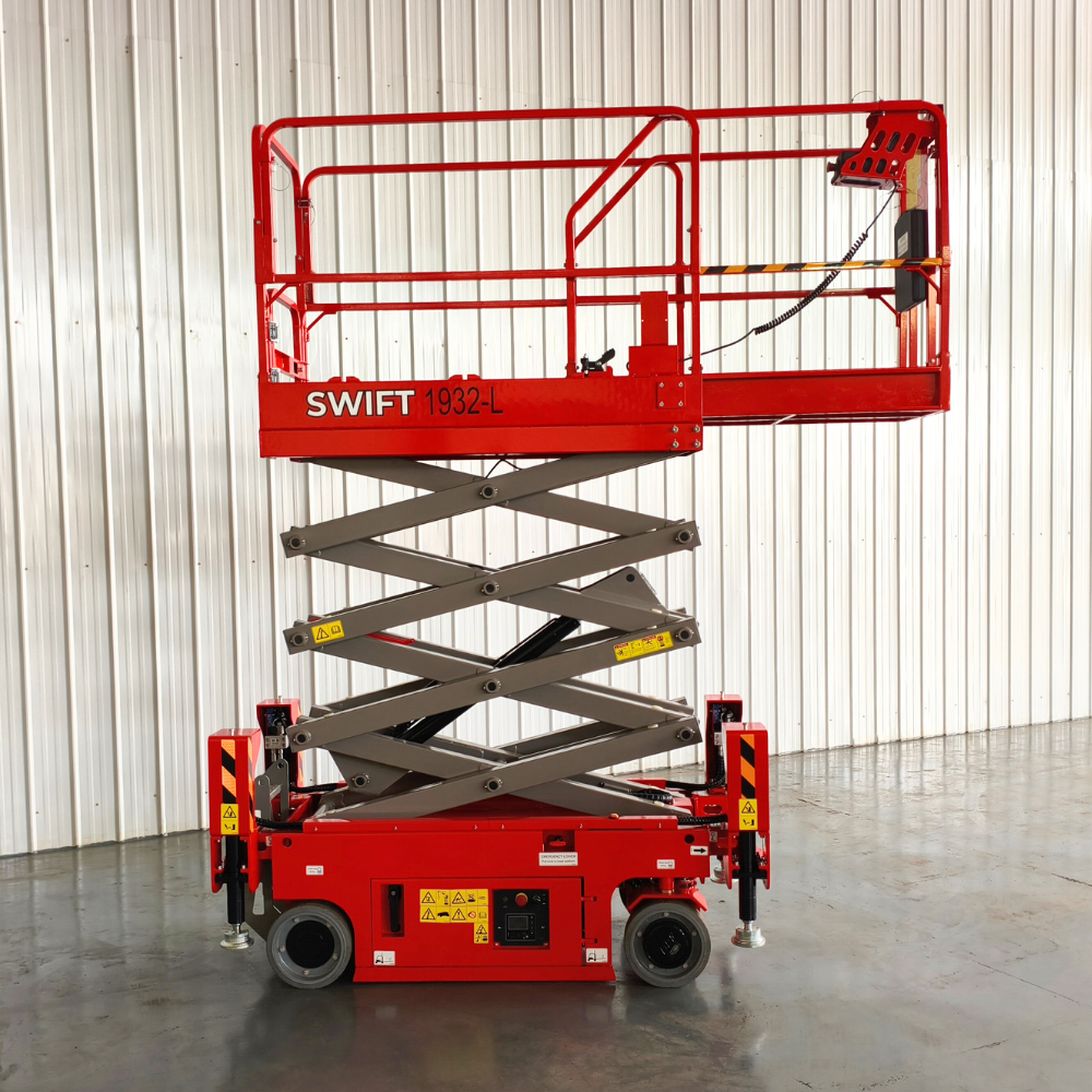 Swift 1932-L 19ft Wheeled Scissor Lift with Outriggers + Brian James Eco Plant 2 Trailer - Image 4