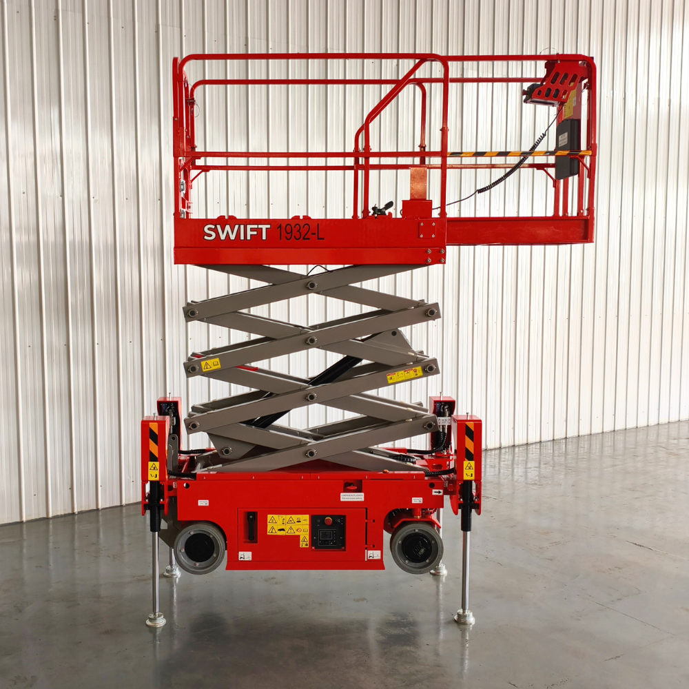 Swift 1932-L 19ft Wheeled Scissor Lift with Outriggers + Brian James Eco Plant 2 Trailer - Image 10
